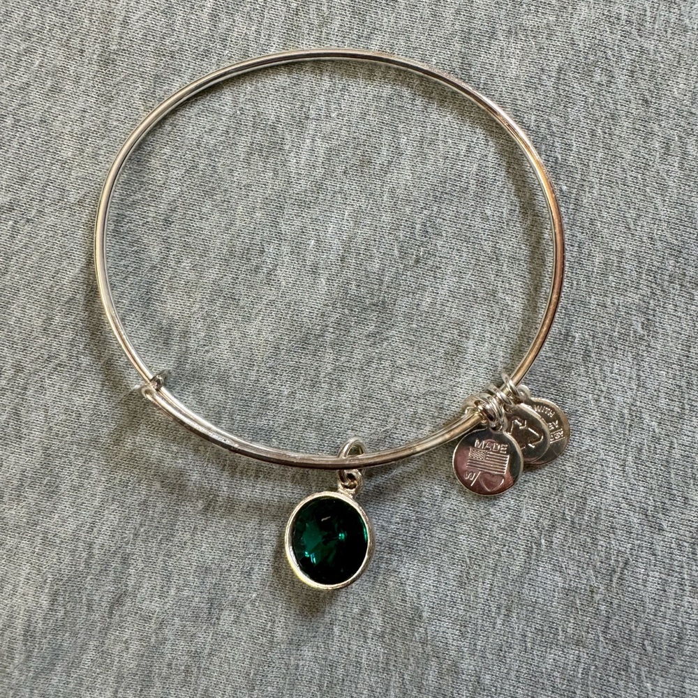 Alex and Ani Emerald Birthstone Bangle